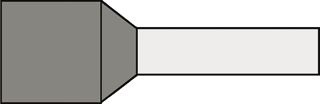 Klemko adereindhuls, 2.5mm2, hulslengte 8mm, geïsoleerd, koper, vertind, grijs