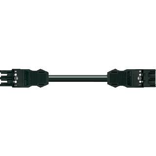 Wago WINSTA, H05VV-F, 3Px2.5mm2, female / male, 250V 16A, L= 4000mm, L, N, PE, IP20, zwart