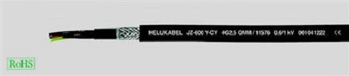 Helukabel JZ-600-Y-CY Eca stuurstroomleiding, 4x1.5mm2, flexibel, cijfers-codering met geel/groene ader