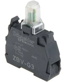 Schneider-Electric ZBV lichtblok, integral P-LED, kleur: Groen, 110-120 VAC, montage op ZB4-BZ009 of ZB5-AZ009, schroefaansluiting