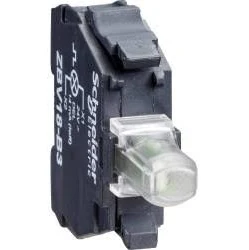 Schneider-Electric ZBV lichtblok, integral P-LED, kleur: Wit, 230-240 VAC, montage op ZB4-BZ009 of ZB5-AZ009, schroefaansluiting