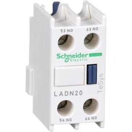 Schneider Electric, hulpcontactblok direct werkend , frontbevestiging, 2NO, 10A, schroefaansluiting tbv LC1-D(T), LC1-F, CAD