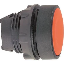 Schneider-Electric ZB5 frontelement plastic, pulsdrukknop, vlakke lens, kleur Rood, front rond, 22,5mm inbouw, frontring zwart