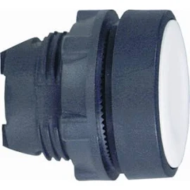 Schneider-Electric ZB5 frontelement plastic, pulsdrukknop, vlakke lens, kleur Geel, front rond, 22,5mm inbouw, frontring zwart