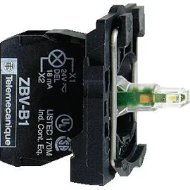 Schneider-Electric ZB5 samengesteld lichtelement, houder + lichtblok, P-LED Groen, 230-240VAC (ZB5AZ009 + ZBVM3)