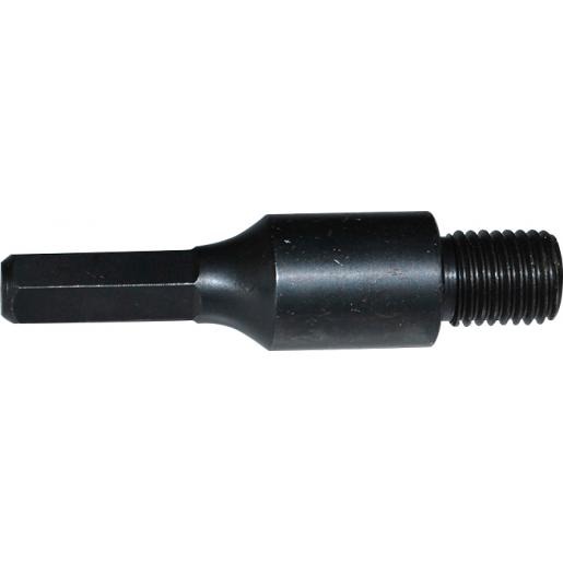 Amwittools zeskant adapter M16x2 voor cilindrische 7mm centreerboor