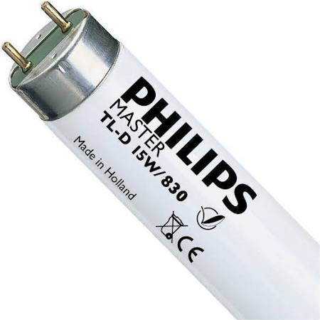 Philips Master TL-D Super 80, fluor buis 15W 3000K, 80-89 (klasse 1B) G13, 15000uur, buis: 26x451.6mm