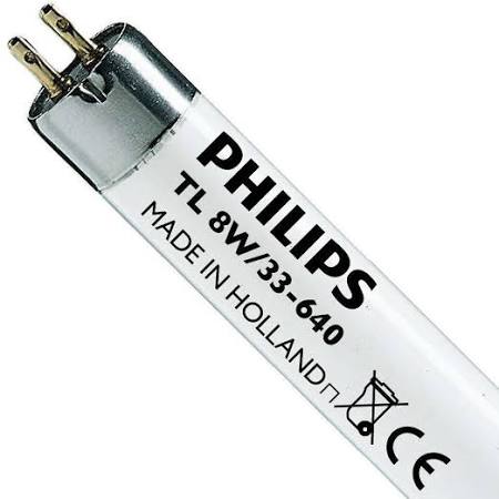 Philips TL Mini Standard Colours, fluor buis 8W 4100K, 60-69 (klasse 2B) G5, 5000uur, buis: 16x302.5mm