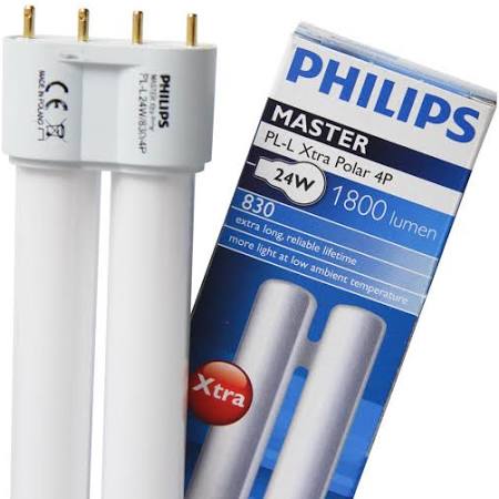 Philips compactlamp, 24W 4000K, 80-89 (klasse 1B), 2G11 (4-pins), 1800lm, levensduur: 20000u, (DxL) 39x321.6mm, klasse A