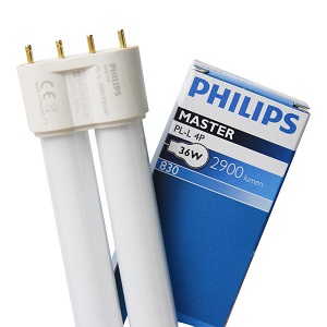 Philips compactlamp, 36W 3000K, 80-89 (klasse 1B), 2G11 (4-pins), 2900lm, levensduur: 20000u, (DxL) 39x416.6mm, klasse A