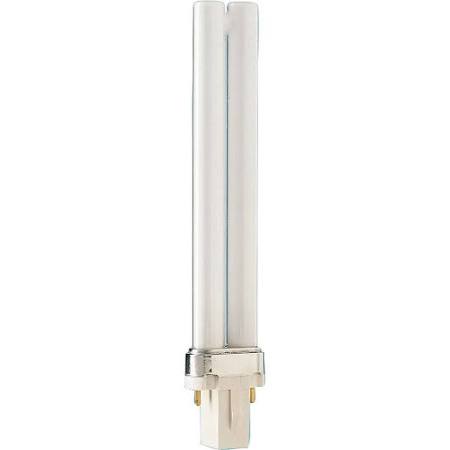 Philips compactlamp, 9W 3000K, 80-89 (klasse 1B), G23 (2-pins), 600lm, levensduur: 10000u, (DxL) 28x167mm, klasse A