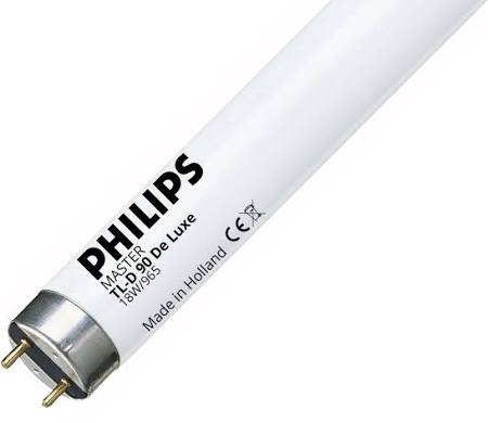 Philips Master TL-D 90 De Luxe, fluor buis 18W 6500K, 90-100 (klasse 1A) G13, 15000uur, buis: 26x604mm