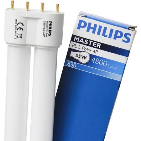 Philips compactlamp, 55W 3000K, 80-89 (klasse 1B), 2G11 (4-pins), 4800lm, levensduur: 20000u, (DxL) 39x541.6mm, klasse A