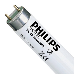 Philips Master TL-D Super 80, fluor buis 36W 6500K, 80-89 (klasse 1B) G13, 15000uur, buis: 26x1213.6mm