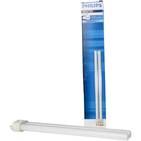 Philips compactlamp, 11W 4000K, 80-89 (klasse 1B), 2G7 (4-pins), 900lm, levensduur: 13000u, (DxL) 28x219.9mm, klasse A