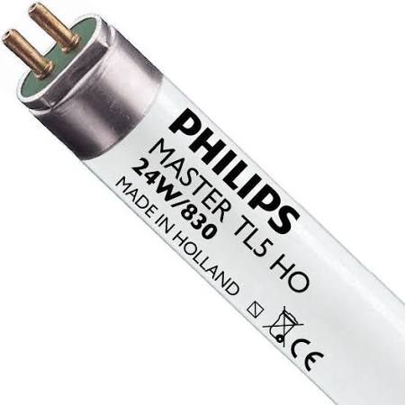 Philips Master TL5 High Output, fluor buis 24W 3000K, 80-89 (klasse 1B) G5, 24000uur, buis: 16x563.2mm