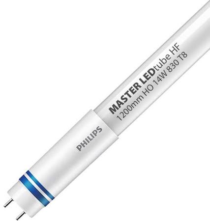 Philips Master LEDtube InstantFit HF HO T8 G13 14W/3000K, 2000lm, CRI83, 1200mm, bundelbreedte 160graden, 50.000 uur