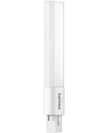 Philips LED helder, G23, 520lm, 5W, 3000K, CRI80-89, bundel 120C, IP20, 30000uur, warm wit, (dxl) 31x166mm, 220-240V AC, 25mA