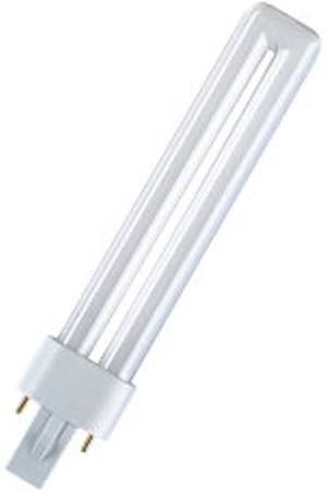 Osram compactlamp, 9W 3000K, 80-89 (klasse 1B), G23 (2-pins), 600lm, levensduur: 10000u, (DxL) 12x167mm, klasse A