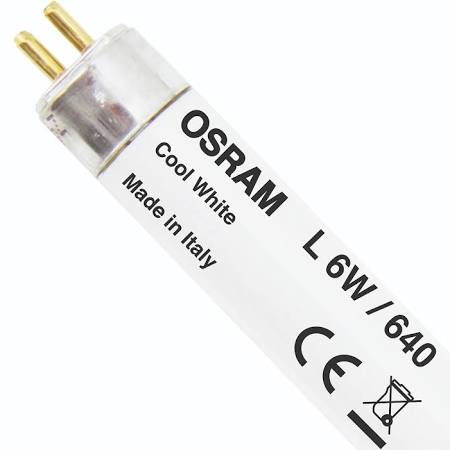 Osram Basic T5 short, fluor buis 6W 4000K, 60-69 (klasse 2B) G5, 5000uur, buis: 16x212mm