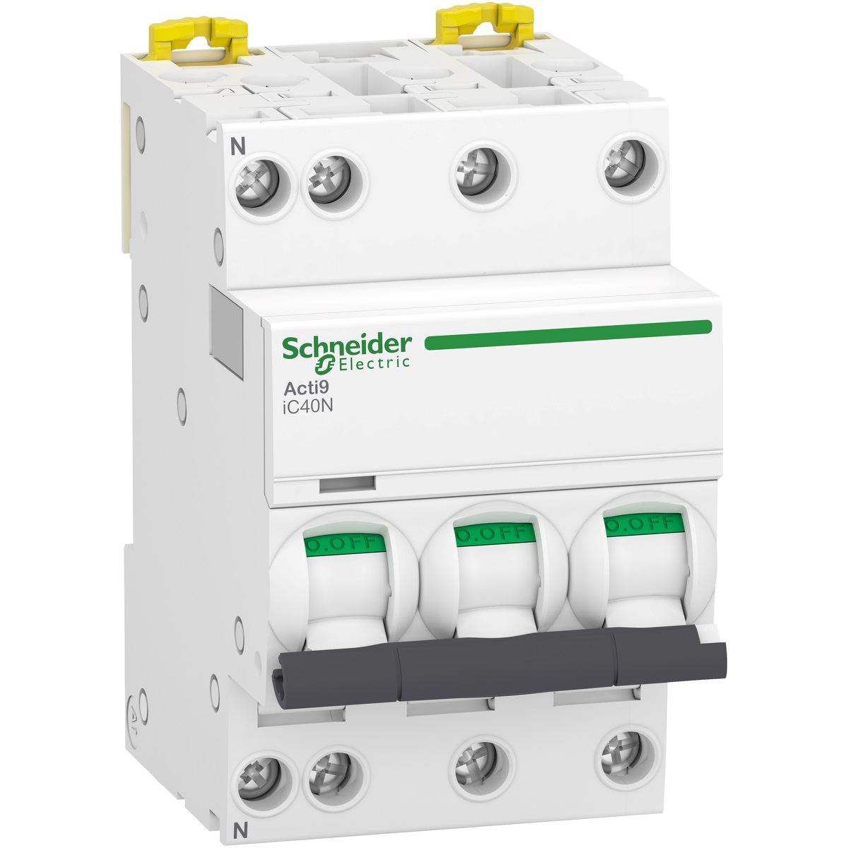 Schneider Electric Acti 9 IC40N - Installatieautomaat - 3Polig + N - 6KA/10KA - C Karakteristiek - 6A