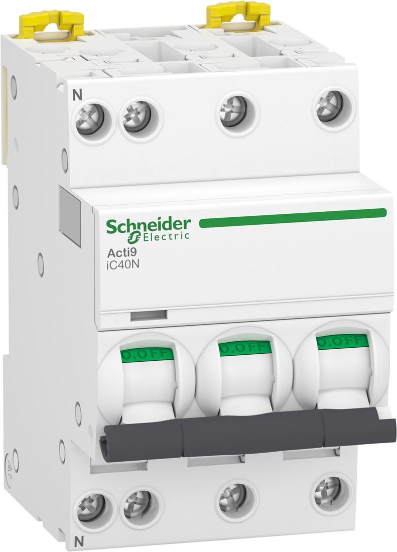 Schneider Electric Acti 9 IC40N - Installatieautomaat - 3Polig + N - 6KA/10KA - C Karakteristiek - 16A