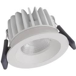 Ledvance led, 620lm, 8W, 3000K, CRI80-89, bundel 21-40graden, IP44, 50000uur, (dxl) 68x51mm, aluminium, beh. wit, inbouw