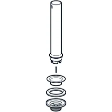 Geberit afvoerplug met standpijp, voor uitstortgootsteen: G=1 1/2inch