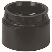 Werma adapter voor basismontage, KombiSIGN 40, 40mm diameter, IP66, IP69K, bodem- of wandmontage, zwart.