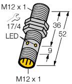 Turck BI2-M12-AP6X-H1141 ind sensor M12 PNP 10-30VDC NO Sn 2mm conn.M12 3-draads bondig