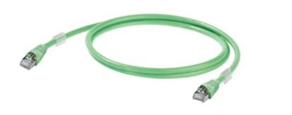 Weidmuller, IE-C6FP8LG0010M40M40-G patch kabel,2x RJ45 IP 20, Cat.6A, klasse EA (ISO/IEC 11801 2010), LSZH, lengte 1 meter