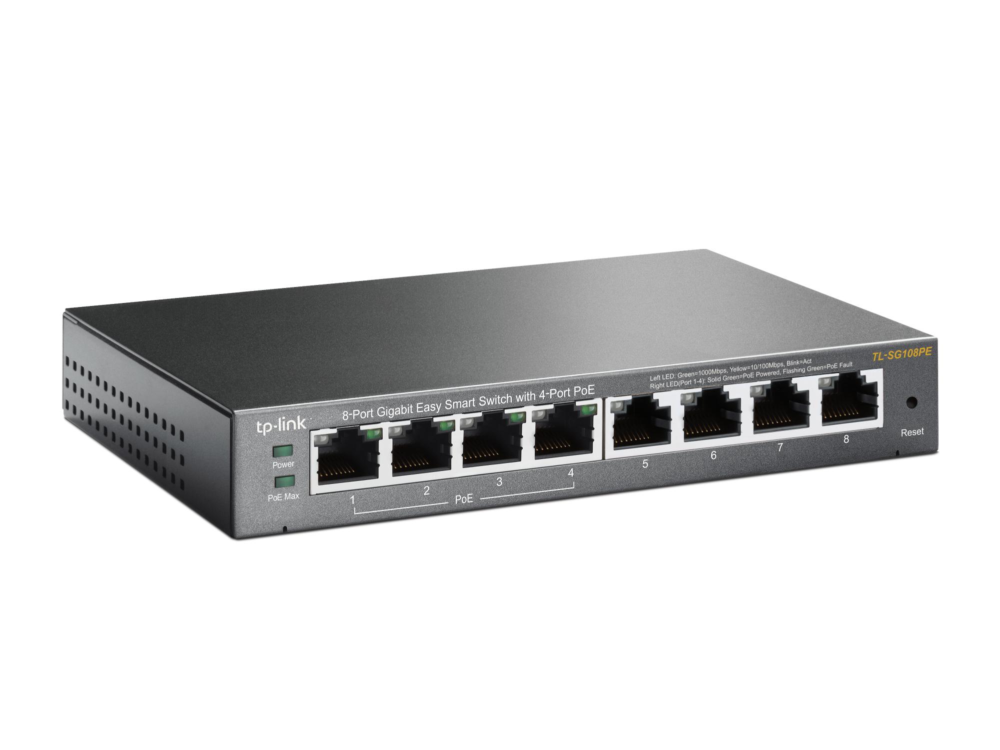 TP-LINK TL-SG108PE Netwerk switch 8 poorten 1 Gbit/s PoE-functie