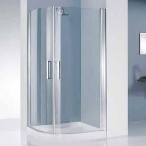 Novellini Giada R, Douchecabine, kwartrond, 2x draaideur, 1950 x 900 x 900mm (HxBxL), profiel mat chroom, 6mm glas helder