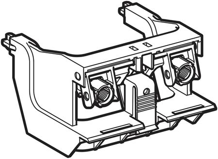 Geberit, toebehoren/onderdelen voor spoelreservoir, Sigma brugstuk 12cm (UP300/320)