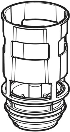 Geberit, toebehoren/onderdelen voor spoelreservoir, Sigma 12cm bodemventielhouder (UP200/300/320), kunststof, wit