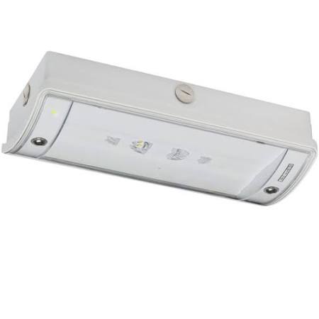 Famostar Pro Decentraal plafond armatuur noodverlichting LED wit IP66 IK10 slagvast 400 lumen schakelbaar opbouw