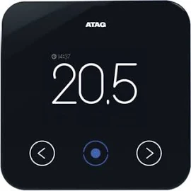 Atag, Slimme thermostaat, tweedraads, modulerend, 0-50oC graden, digitaal, weerstandsopnemer, 24V, 102 x 18 x 102mm (BxDxH), zwart