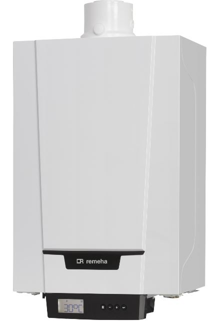 Remeha Tzerra Ace 24C combiketel, CW3, max. aanvoer 90oC, vermogen 80-60oC/19.8kW, 60/100, hxbxd 550x370x270mm