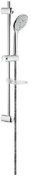 Grohe Euphoria 110 Champagne glijstangcombinatie 600mm, douchekop 115mm 3 straalsoorten met zeepschaal, chroom